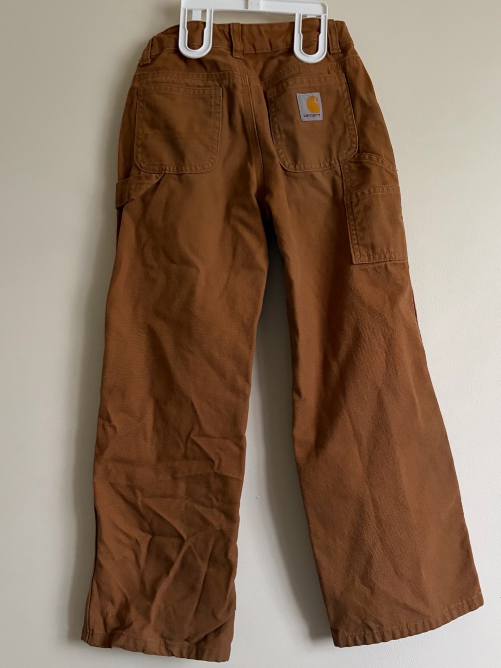 Carhartt Kids Brown Canvas Carpenter Dungaree Pants model BN8311-B size 7